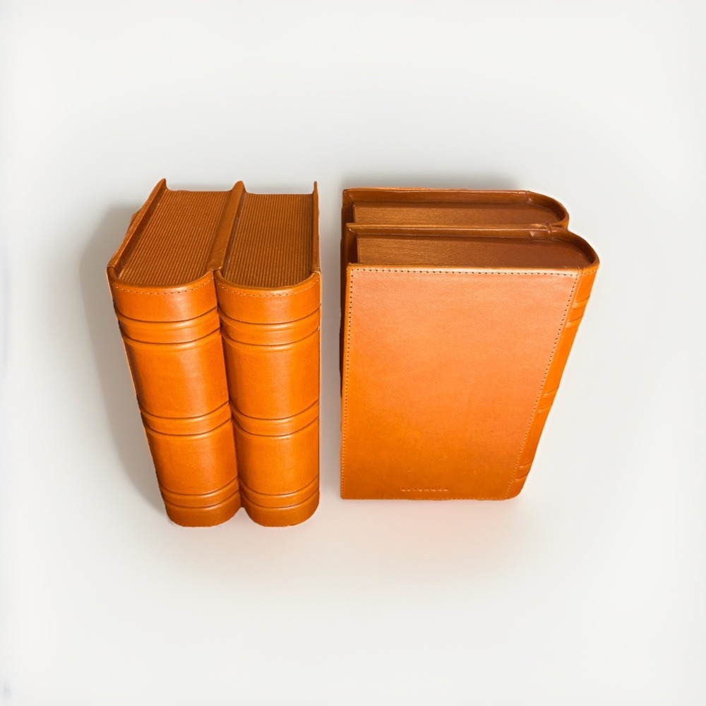 Levenger Leather Book Bookends HEAVY